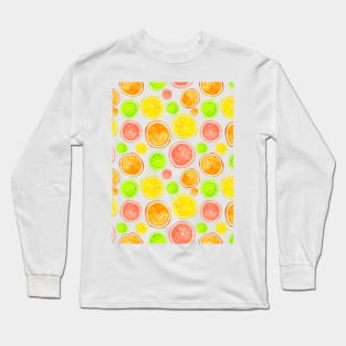 Refreshing Juicy Citrus Mix - White Long Sleeve T-Shirt